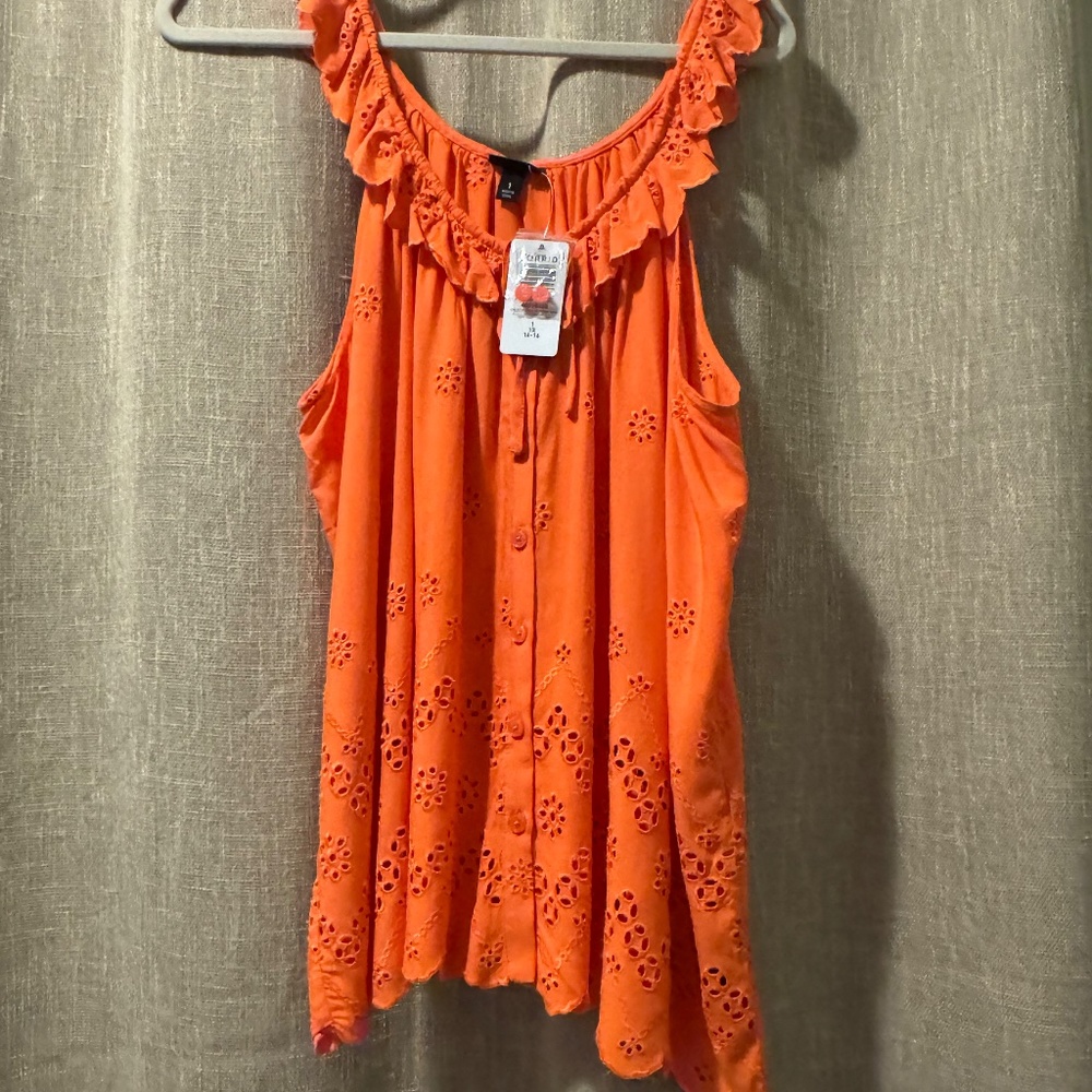 Torrid | Challis Embroidered Cold Shoulder Top NWT | Size 1 - Picture 2 of 13